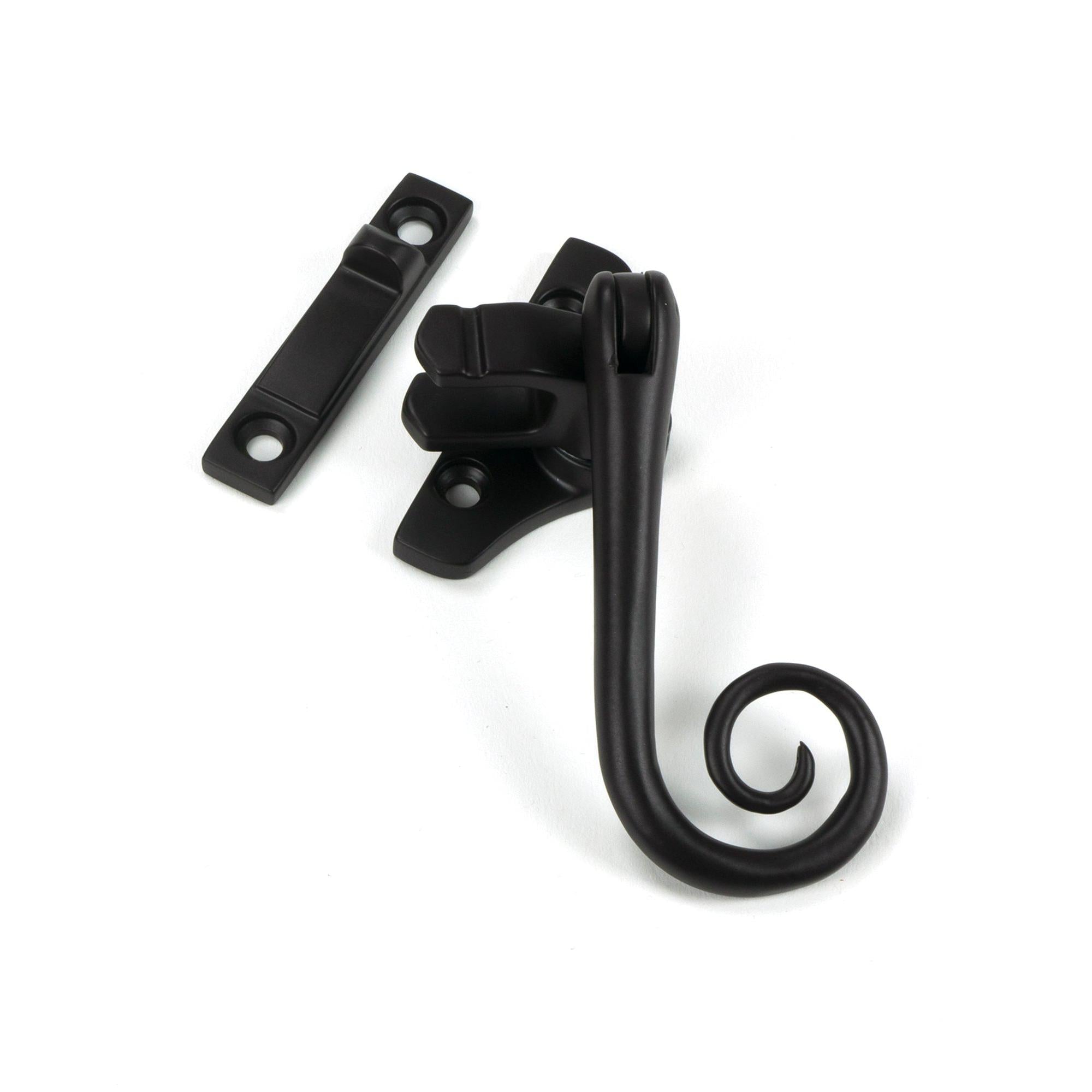 Aged Bronze Night-Vent Locking Monkeytail Fastener (Steel Window) - Locking Fasteners - From The Anvil - Yester Home