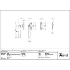 Aged Bronze Night-Vent Locking Newbury Fastener (Steel Window) - Night-Vent Fasteners - From The Anvil - Yester Home