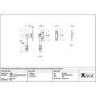 Aged Bronze Night-Vent Locking Reeded Fastener (Steel Window) - Night-Vent Fasteners - From The Anvil - Yester Home
