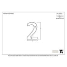 Aged Bronze Numeral 2 | From The Anvil-Numerals-Yester Home