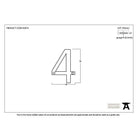Aged Bronze Numeral 4 | From The Anvil-Numerals-Yester Home
