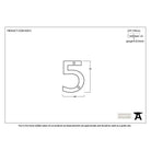 Aged Bronze Numeral 5 | From The Anvil-Numerals-Yester Home
