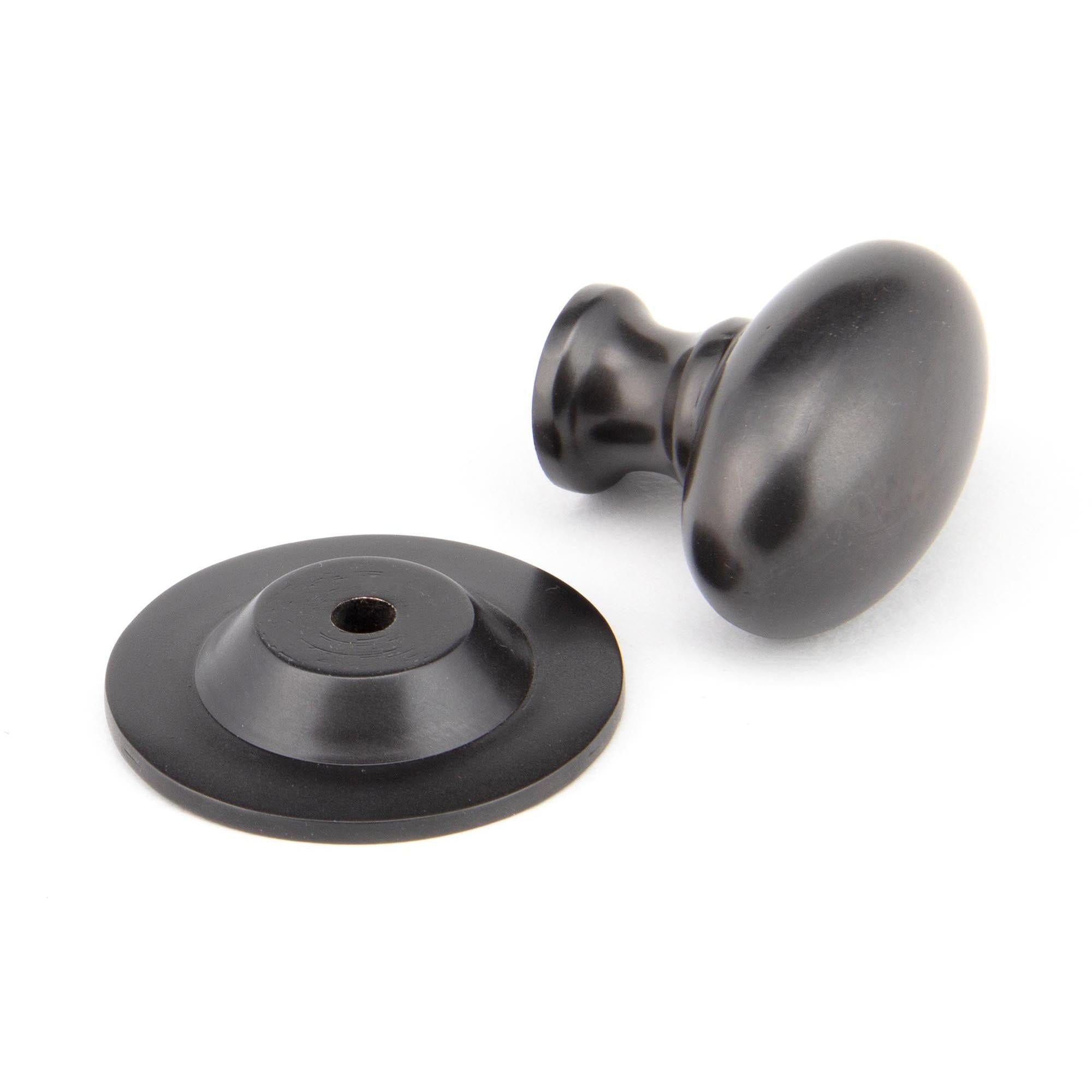Aged Bronze Oval Cabinet Knob 33mm | From The Anvil - Cabinet Knobs - From The Anvil - Yester Home