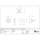 Aged Bronze Oval Cabinet Knob 33mm | From The Anvil - Cabinet Knobs - From The Anvil - Yester Home