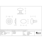 Aged Bronze Oval Cabinet Knob 40mm | From The Anvil-Cabinet Knobs-Yester Home