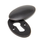 Aged Bronze Oval Escutcheon & Cover | From The Anvil-Escutcheons-Yester Home