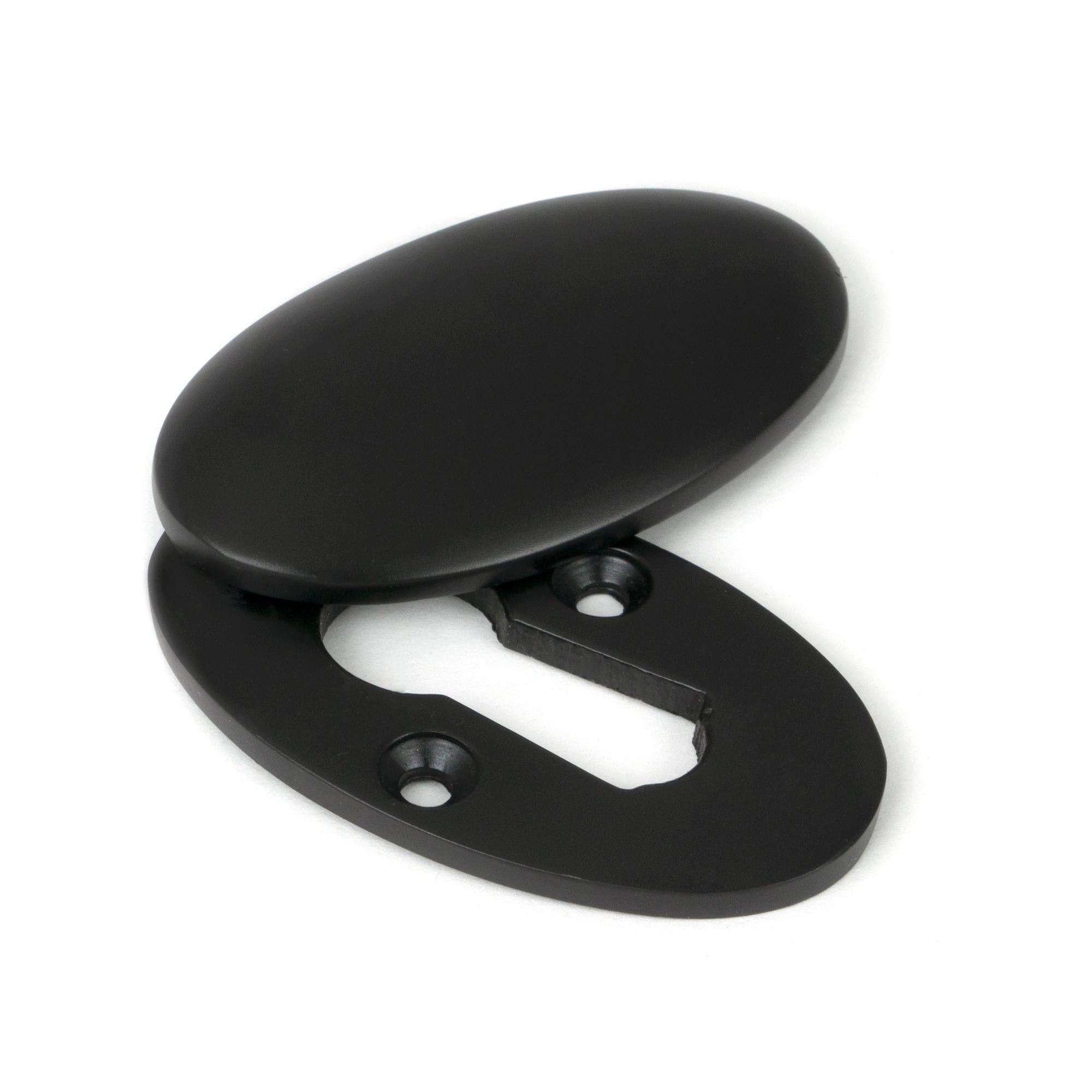 Aged Bronze Oval Escutcheon & Cover | From The Anvil - Escutcheons - From The Anvil - Yester Home