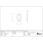Aged Bronze Oval Euro Escutcheon | From The Anvil - Euro Escutcheons - From The Anvil - Yester Home