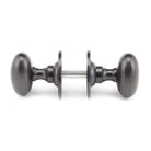 Aged Bronze Oval Mortice/Rim Knob Set | From The Anvil - Mortice Knobs - From The Anvil - Yester Home