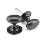 Aged Bronze Oval Mortice/Rim Knob Set | From The Anvil - Mortice Knobs - From The Anvil - Yester Home