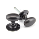 Aged Bronze Oval Mortice/Rim Knob Set | From The Anvil-Mortice Knobs-Yester Home