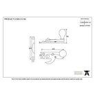 Aged Bronze Prestbury Sash Hook Fastener | From The Anvil-Sash Hook Fasteners-Yester Home