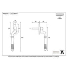 Aged Bronze Reeded Espag - LH | From The Anvil-Espag. Fasteners-Yester Home
