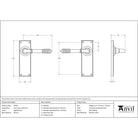 Aged Bronze Reeded Lever Latch Set | From The Anvil-Lever Latch-Yester Home