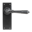 Aged Bronze Reeded Lever Latch Set | From The Anvil - Lever Latch - From The Anvil - Yester Home