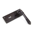 Aged Bronze Reeded Lever Lock Set | From The Anvil - Lever Lock - From The Anvil - Yester Home