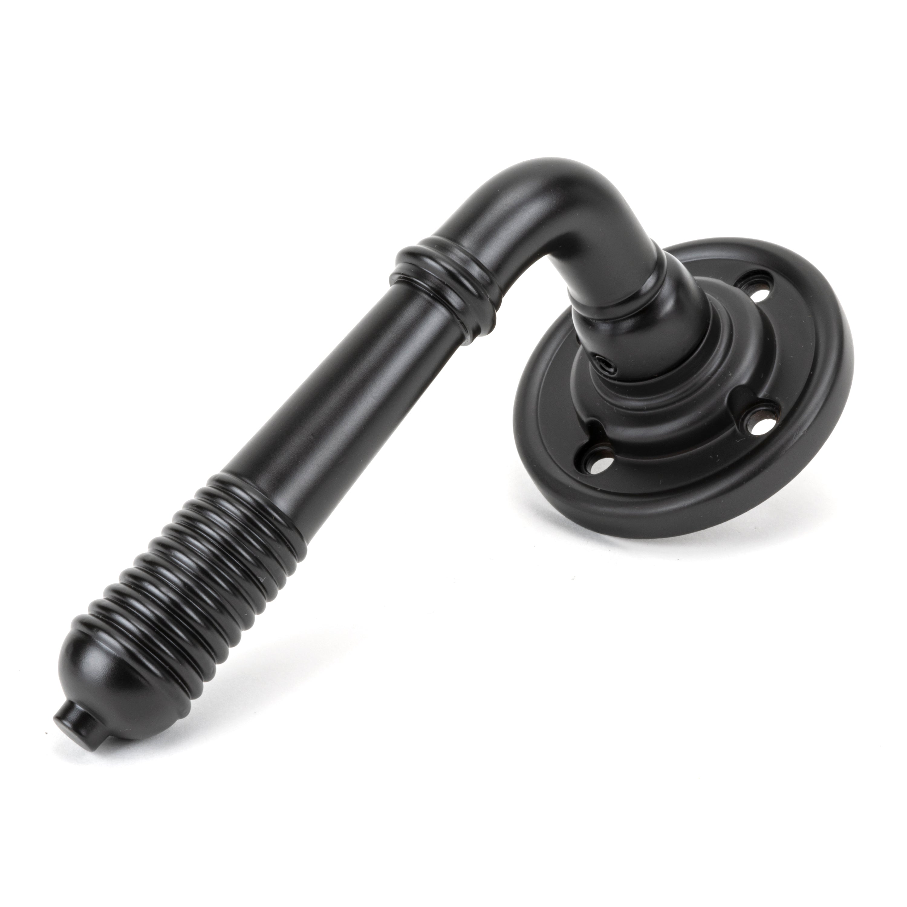 Aged Bronze Reeded Lever on Rose Set | From The Anvil-Lever on Rose-Yester Home