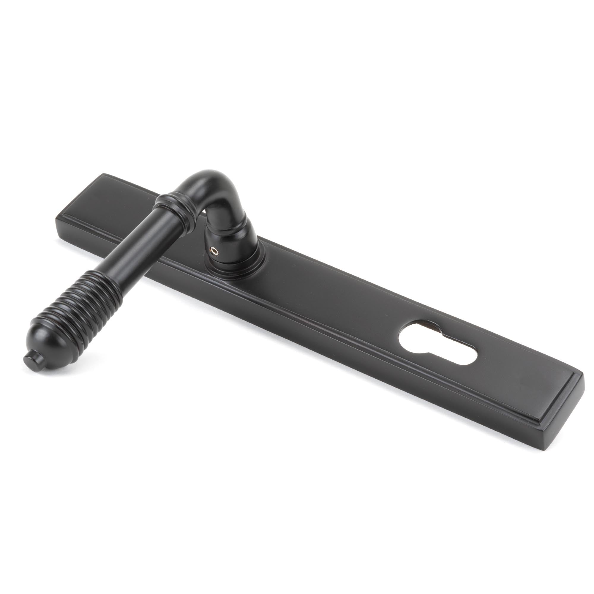 Aged Bronze Reeded Slimline Lever Espag. Lock Set | From The Anvil - Espagnolette - From The Anvil - Yester Home