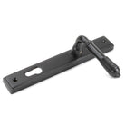 Aged Bronze Reeded Slimline Lever Espag. Lock Set | From The Anvil-Espagnolette-Yester Home