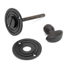Aged Bronze Round Bathroom Thumbturn | From The Anvil-Thumbturns-Yester Home