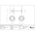 Aged Bronze Round Bathroom Thumbturn | From The Anvil - Thumbturns - From The Anvil - Yester Home