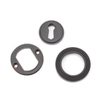 Aged Bronze Round Escutcheon (Beehive) | From The Anvil-Escutcheons-Yester Home