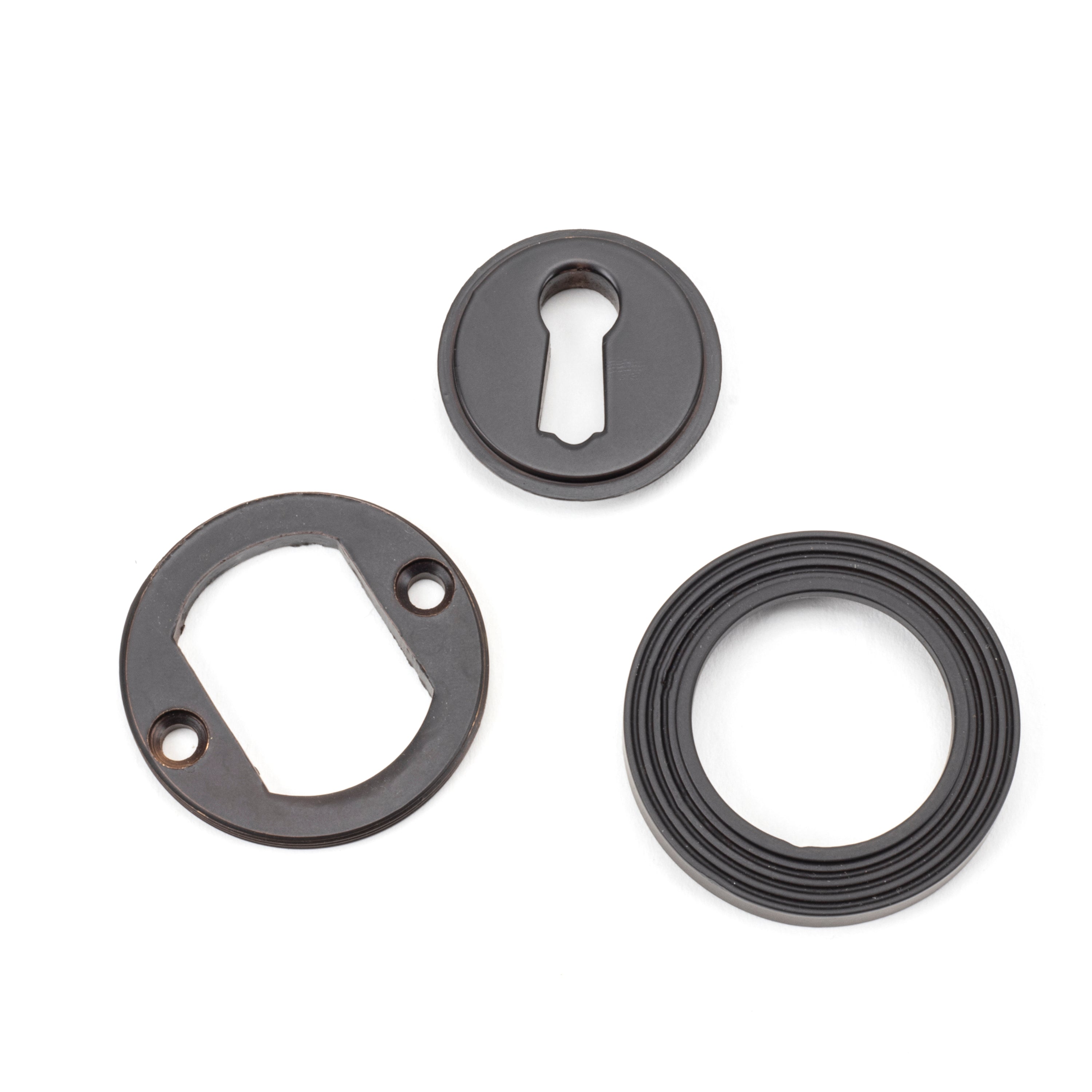 Aged Bronze Round Escutcheon (Beehive) | From The Anvil-Escutcheons-Yester Home