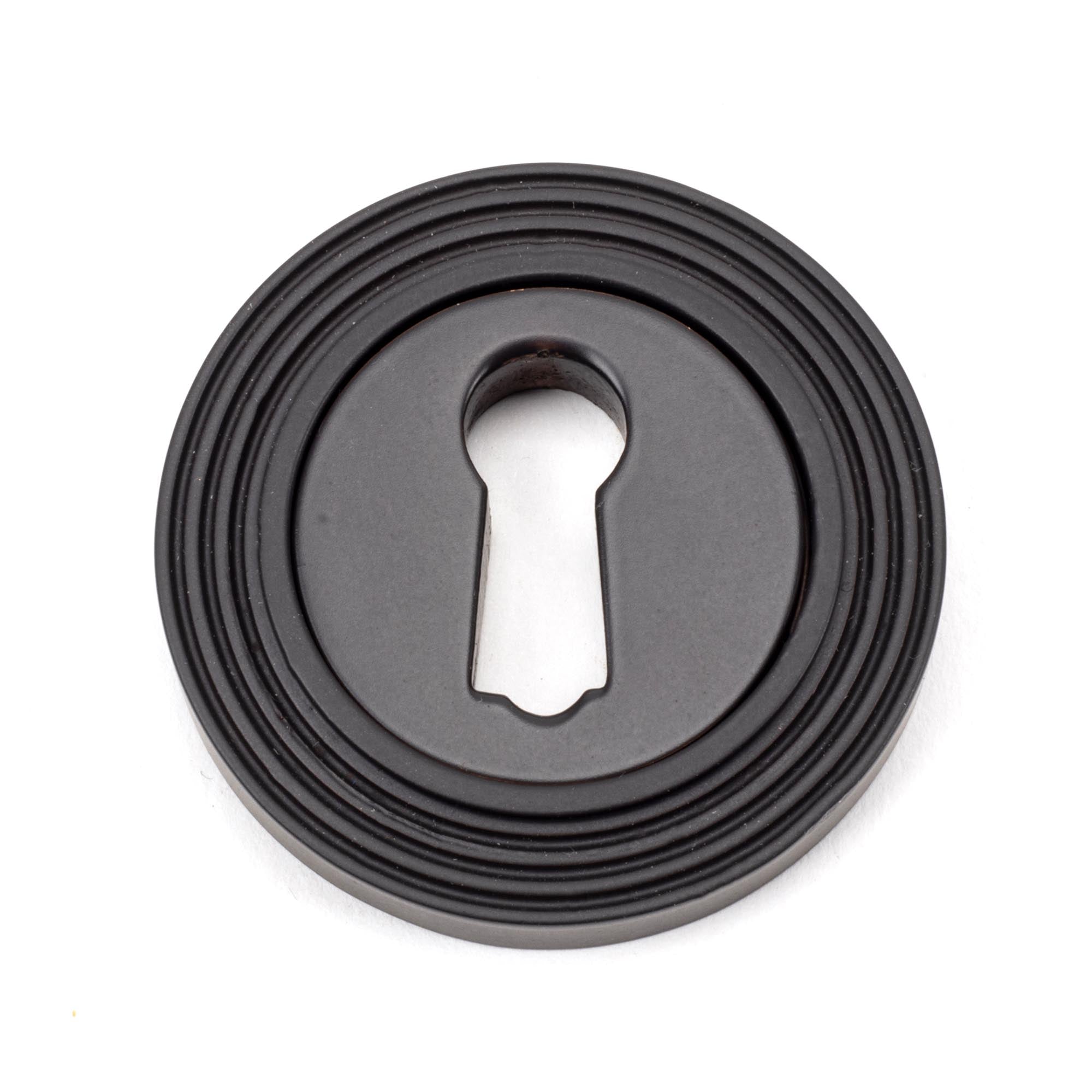 Aged Bronze Round Escutcheon (Beehive) | From The Anvil - Escutcheons - From The Anvil - Yester Home