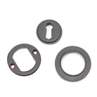 Aged Bronze Round Escutcheon (Plain) | From The Anvil-Escutcheons-Yester Home