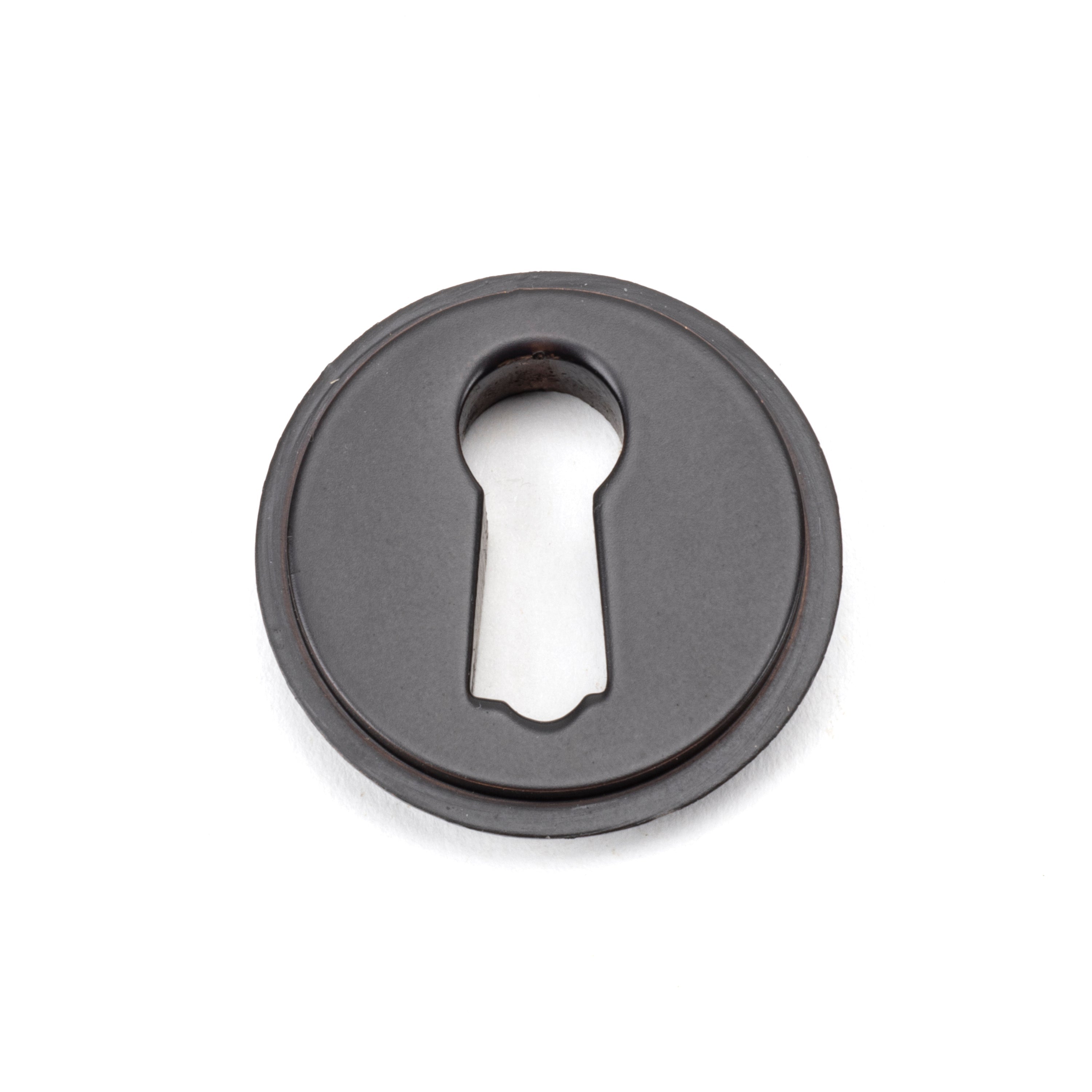 Aged Bronze Round Escutcheon (Plain) | From The Anvil-Escutcheons-Yester Home