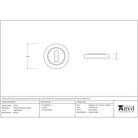 Aged Bronze Round Escutcheon (Plain) | From The Anvil-Escutcheons-Yester Home
