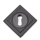 Aged Bronze Round Escutcheon (Square) | From The Anvil-Escutcheons-Yester Home