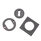 Aged Bronze Round Escutcheon (Square) | From The Anvil-Escutcheons-Yester Home