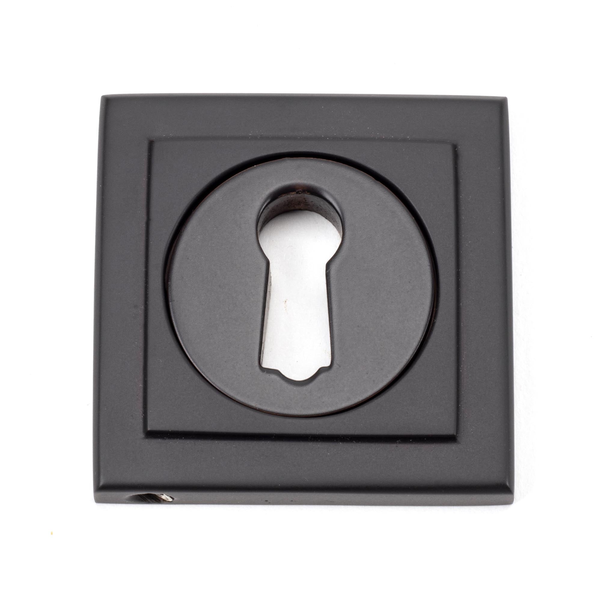Aged Bronze Round Escutcheon (Square) | From The Anvil - Escutcheons - From The Anvil - Yester Home
