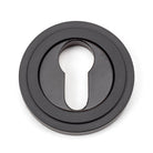 Aged Bronze Round Euro Escutcheon (Art Deco) | From The Anvil - Euro Escutcheons - From The Anvil - Yester Home
