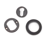 Aged Bronze Round Euro Escutcheon (Beehive) | From The Anvil - Euro Escutcheons - From The Anvil - Yester Home