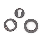 Aged Bronze Round Euro Escutcheon (Plain) | From The Anvil - Euro Escutcheons - From The Anvil - Yester Home