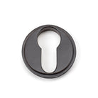 Aged Bronze Round Euro Escutcheon (Plain) | From The Anvil-Euro Escutcheons-Yester Home