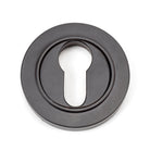 Aged Bronze Round Euro Escutcheon (Plain) | From The Anvil-Euro Escutcheons-Yester Home