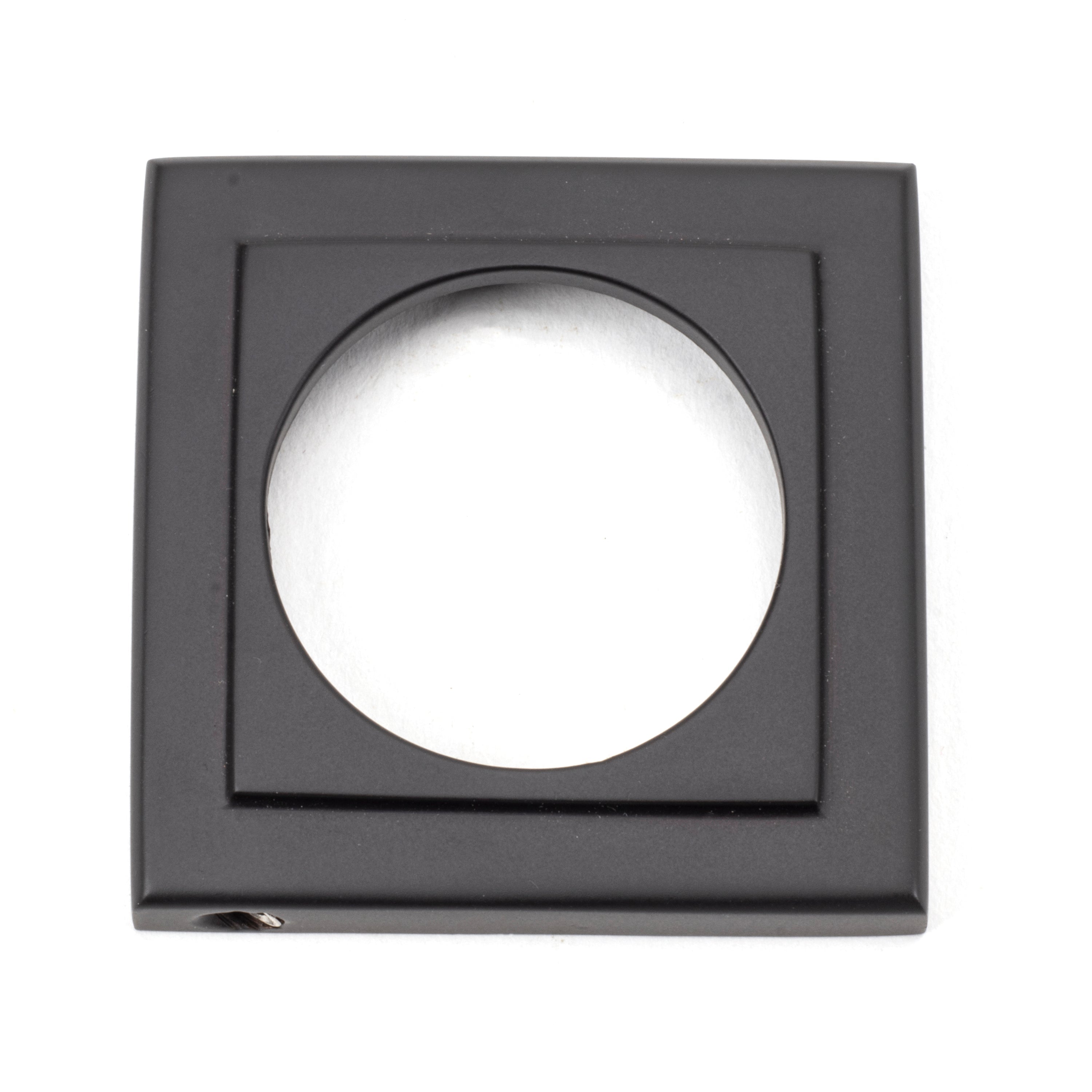 Aged Bronze Round Euro Escutcheon (Square) | From The Anvil-Euro Escutcheons-Yester Home