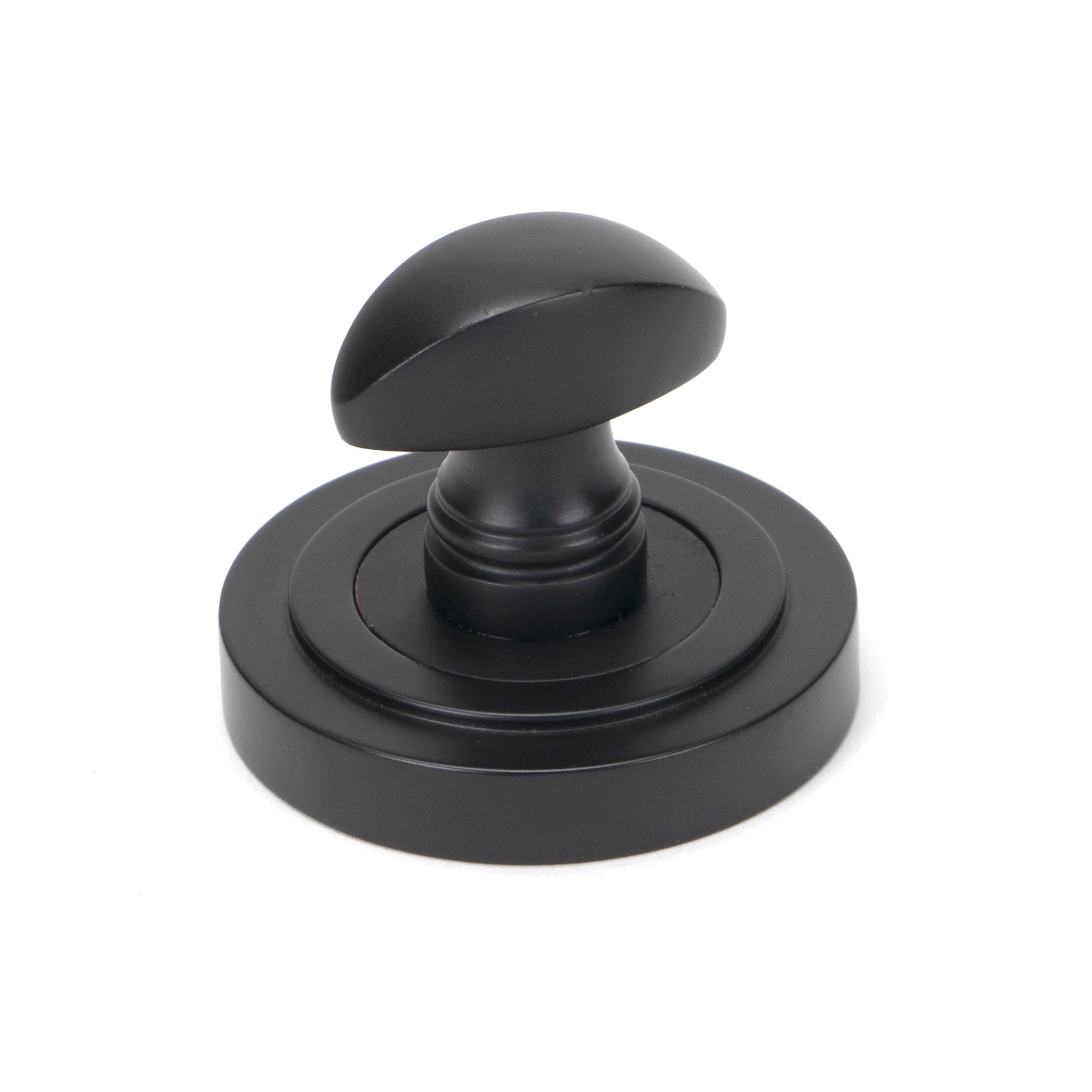 Aged Bronze Round Thumbturn Set (Art Deco) | From The Anvil-Thumbturns-Yester Home