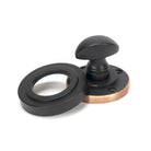 Aged Bronze Round Thumbturn Set (Art Deco) | From The Anvil-Thumbturns-Yester Home