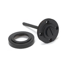 Aged Bronze Round Thumbturn Set (Art Deco) | From The Anvil-Thumbturns-Yester Home