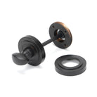 Aged Bronze Round Thumbturn Set (Art Deco) | From The Anvil-Thumbturns-Yester Home