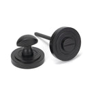 Aged Bronze Round Thumbturn Set (Art Deco) | From The Anvil - Thumbturns - From The Anvil - Yester Home