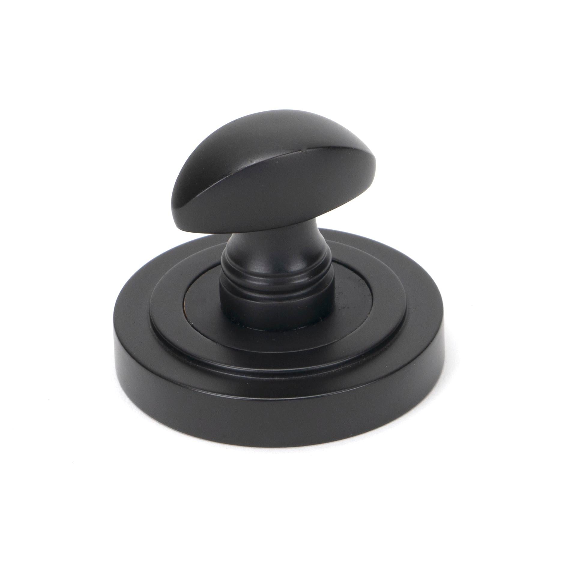 Aged Bronze Round Thumbturn Set (Art Deco) | From The Anvil - Thumbturns - From The Anvil - Yester Home