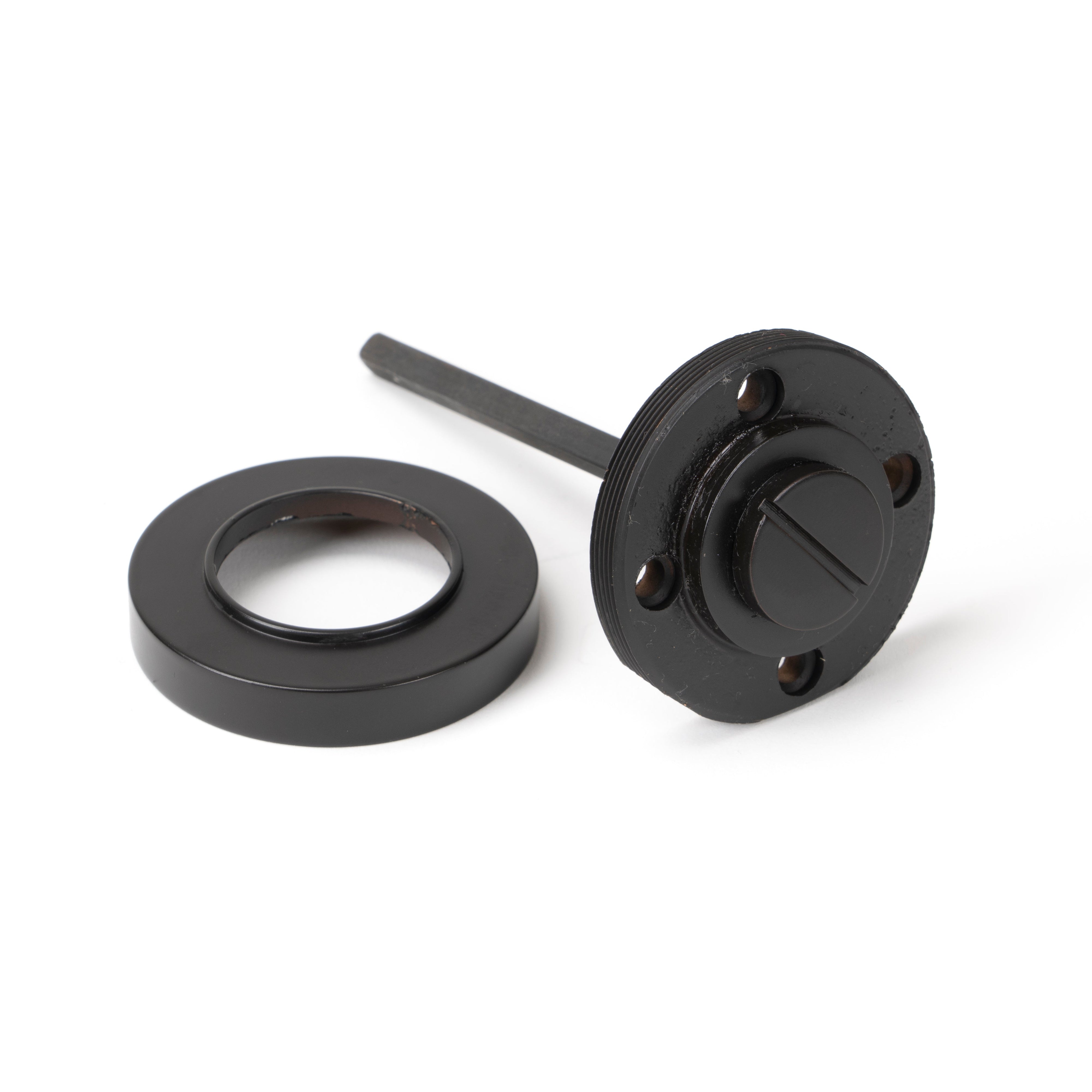 Aged Bronze Round Thumbturn Set (Plain) | From The Anvil-Thumbturns-Yester Home