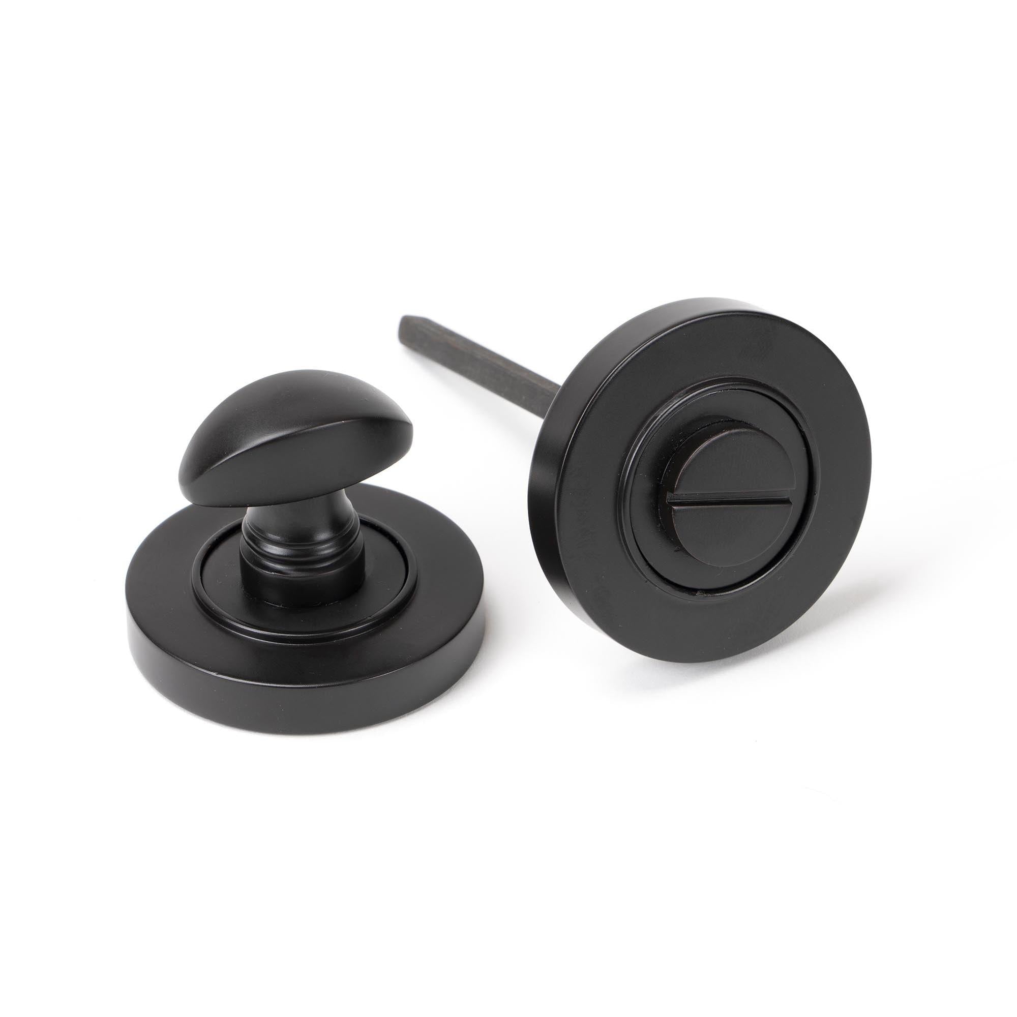 Aged Bronze Round Thumbturn Set (Plain) | From The Anvil - Thumbturns - From The Anvil - Yester Home
