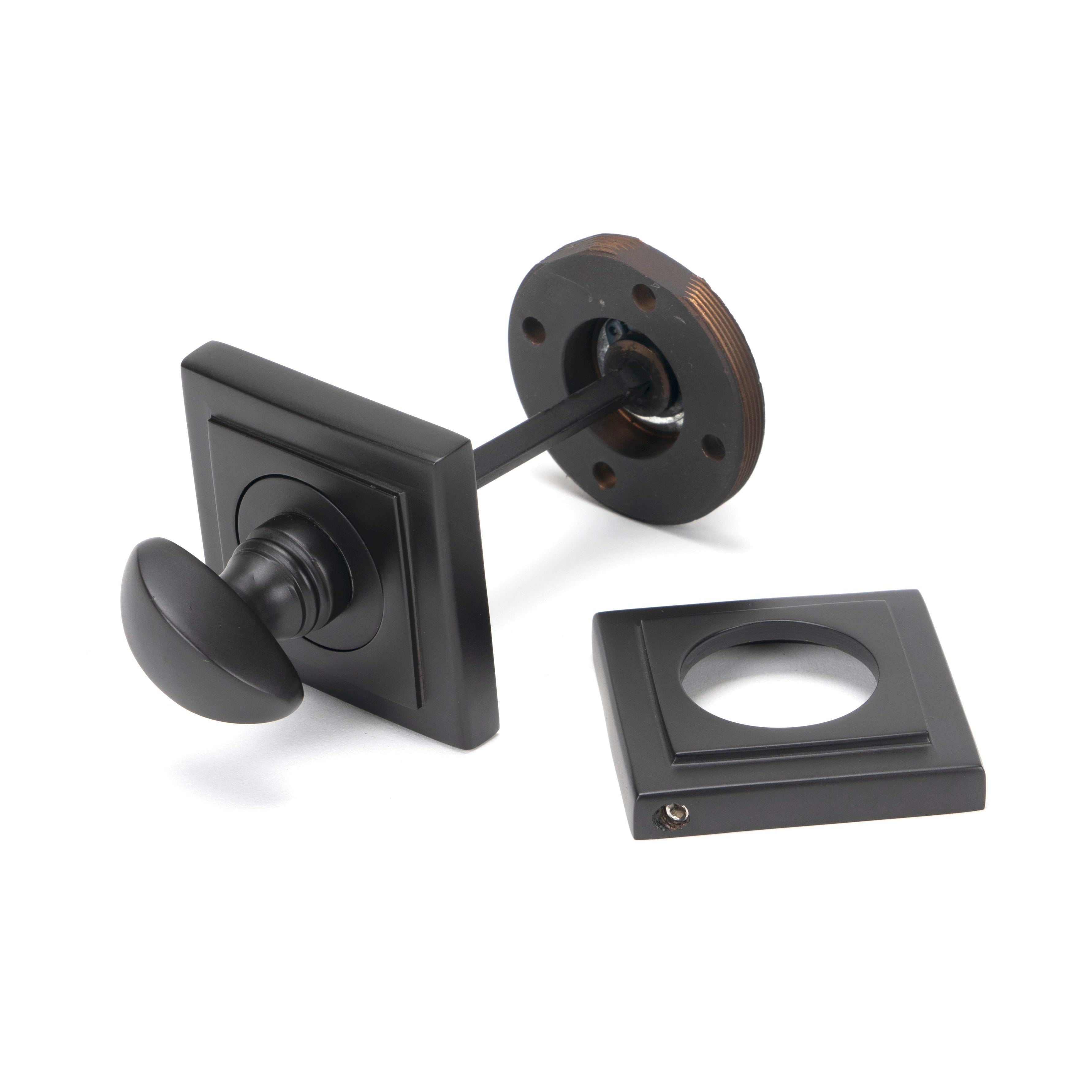 Aged Bronze Round Thumbturn Set (Square) | From The Anvil-Thumbturns-Yester Home