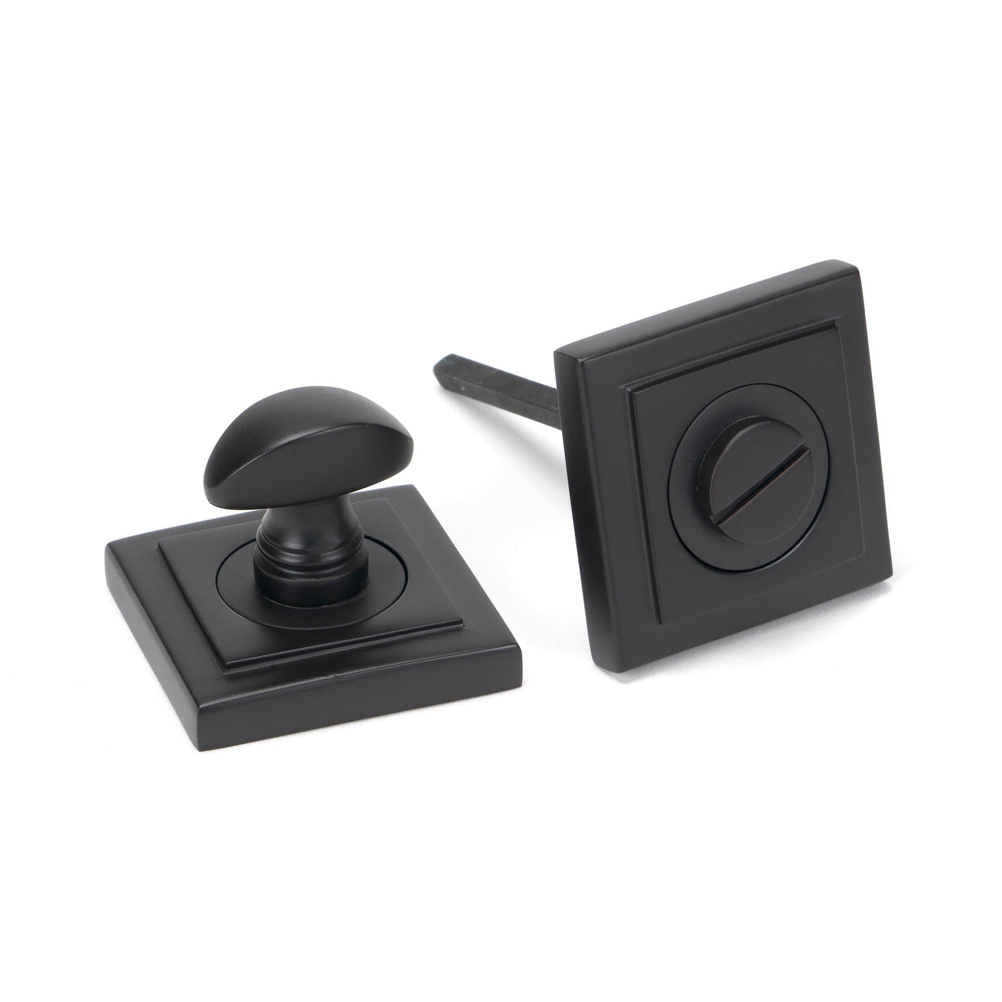Aged Bronze Round Thumbturn Set (Square) | From The Anvil - Thumbturns - From The Anvil - Yester Home